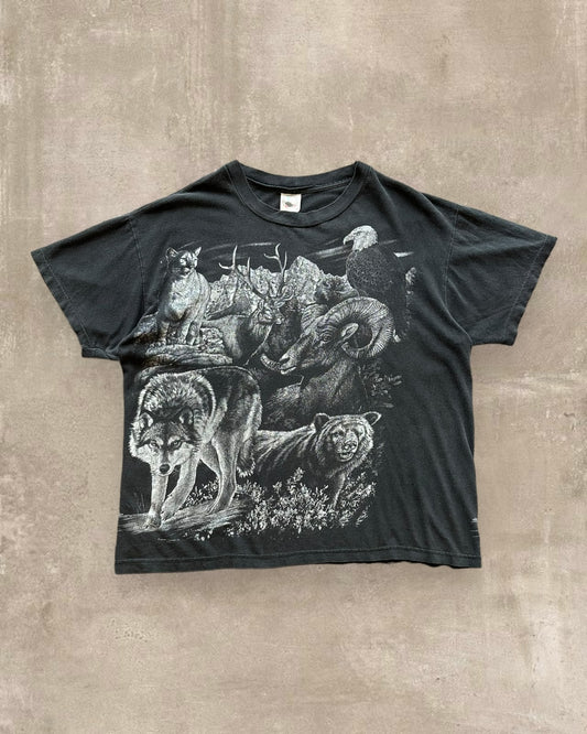 90s Animal AOP T-Shirt - XL