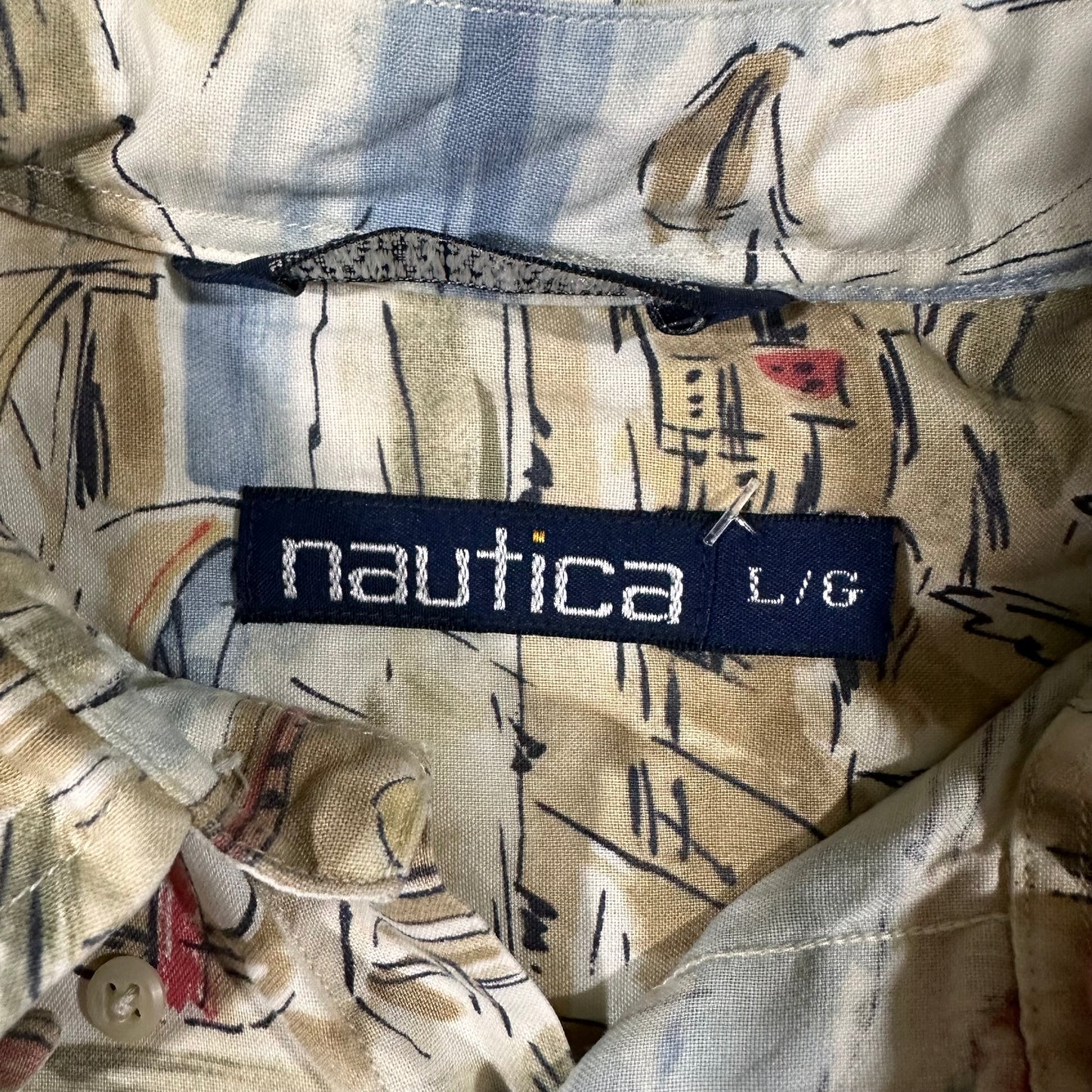 (XL) 90s Vintage Nautica Button-Up Shirt