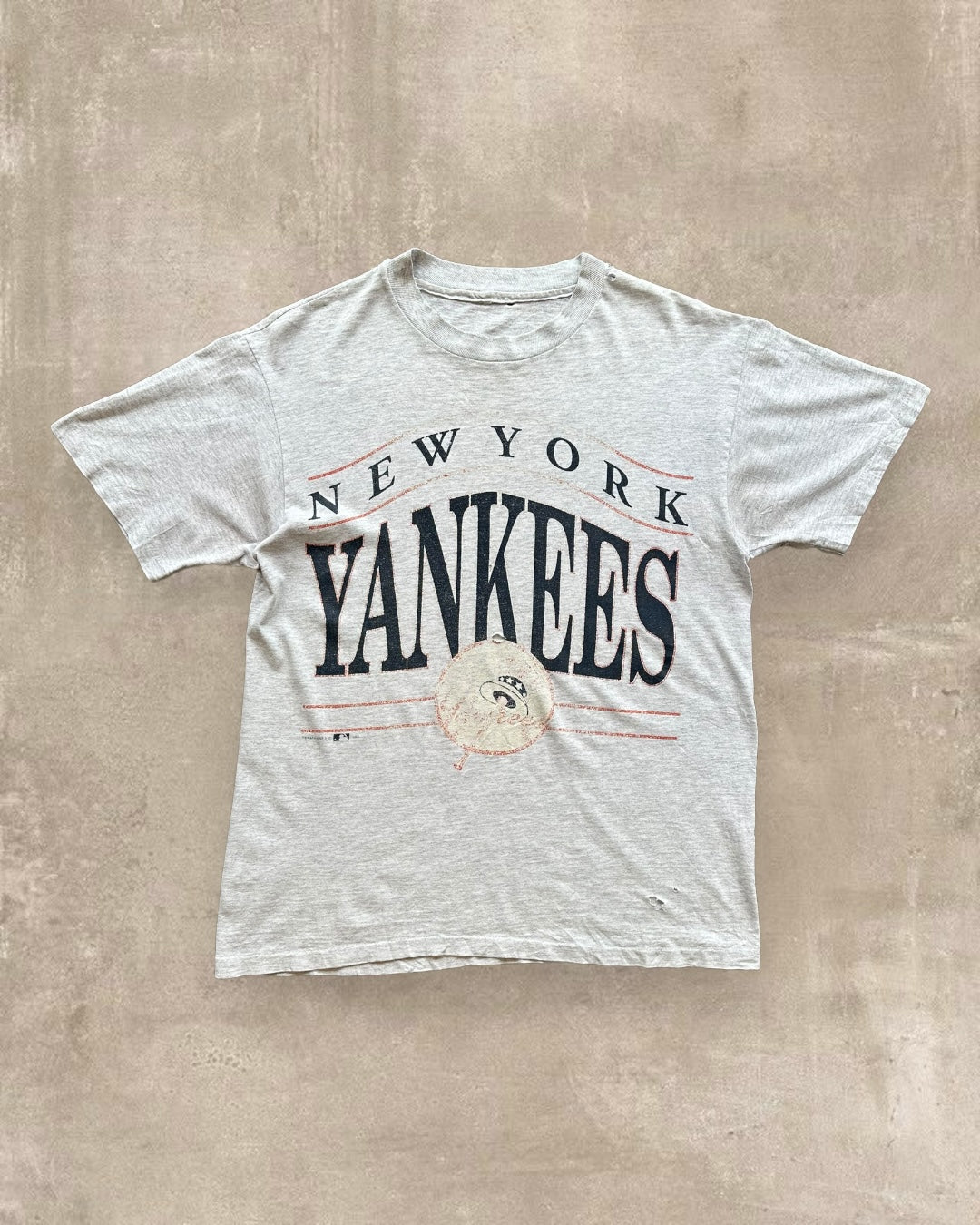 90s Distressed New York T-Shirt - L
