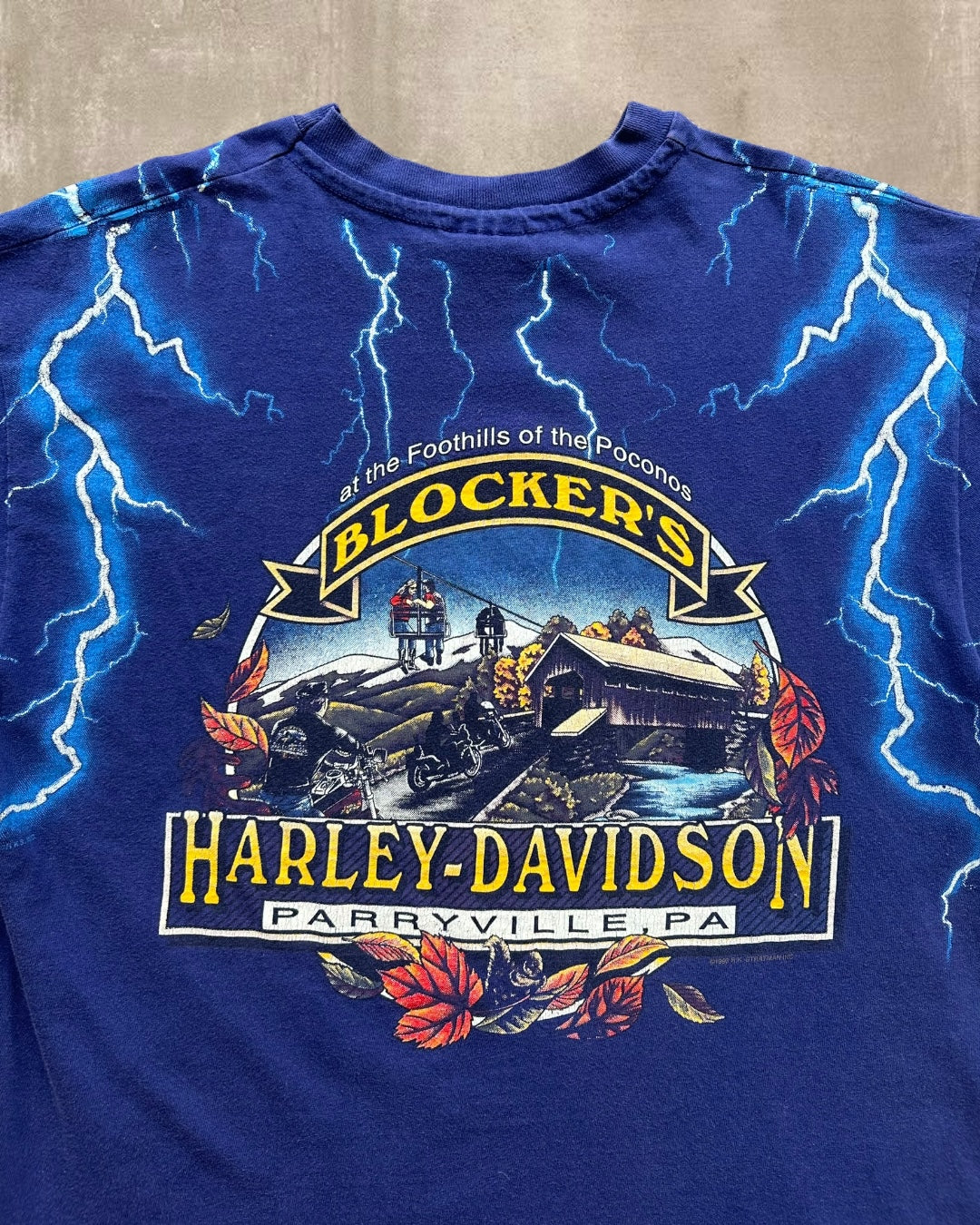 90s Harley-Davidson Lightning T-Shirt - L